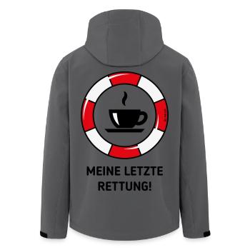 Meine Letzte Rettung! (Kaffee Kaffeetrinker POS3C) - Recycelte Männer Softshell-Jacke von Stanley/Stella - Anthrazit - Hinten - AI Model Male 185 light (185cm)