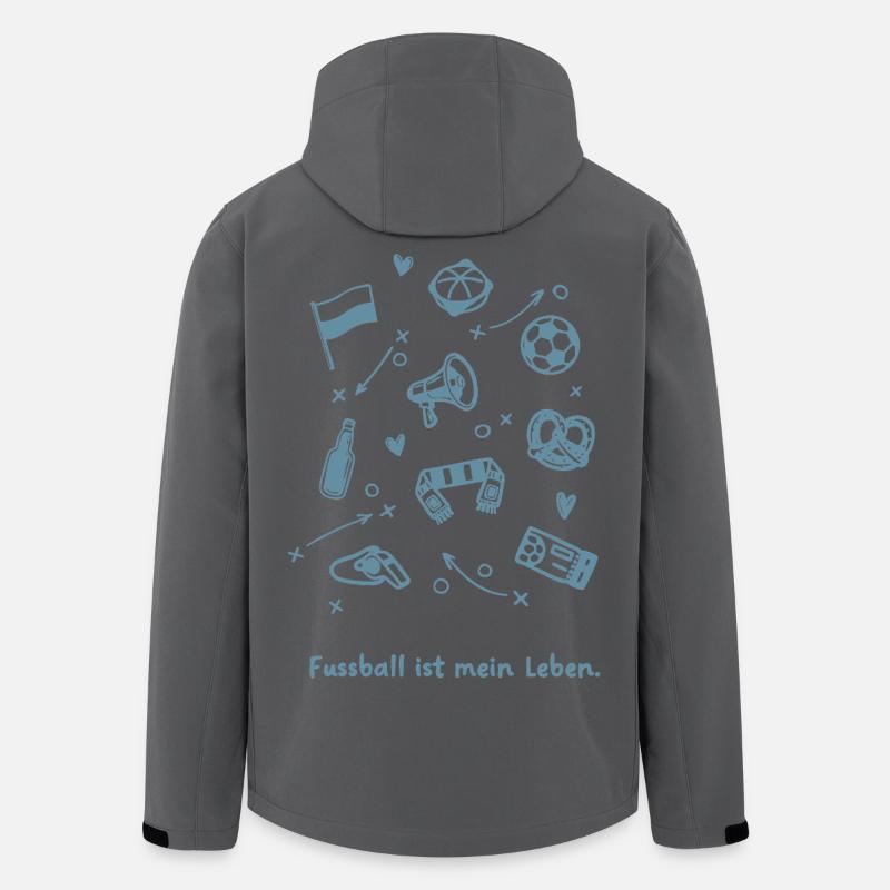 Fussball ist mein Leben - Recycelte Männer Softshell-Jacke von Stanley/Stella - Anthrazit