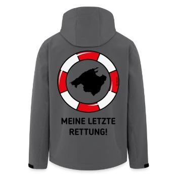 Meine Letzte Rettung! (Mallorca / Urlaub / POS 3C) - Recycelte Männer Softshell-Jacke von Stanley/Stella - Anthrazit - Hinten - AI Model Male 185 light (185cm)