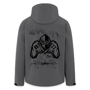 Gamer Controller – Geek Gift - Men’s Recycled Softshell Jacket by Stanley/Stella - anthracite - Back - AI Model Male 185 light (185cm)
