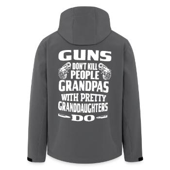 Gewehre töten nicht Menschen Grandpas - Recycelte Männer Softshell-Jacke von Stanley/Stella - Anthrazit - Hinten - AI Model Male 185 light (185cm)