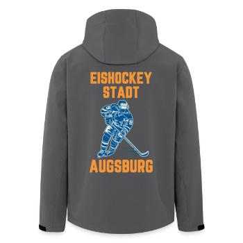 Eishockey Stadt AUGSBURG - Recycelte Männer Softshell-Jacke von Stanley/Stella - Anthrazit - Hinten - AI Model Male 185 light (185cm)
