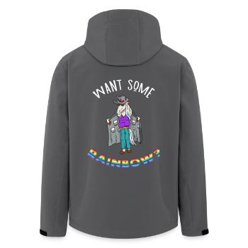 UniCorn Einhorn Dealer Drugs Gras M coka deal neu - Recycelte Männer Softshell-Jacke von Stanley/Stella - Anthrazit - Hinten - AI Model Male 185 light (185cm)