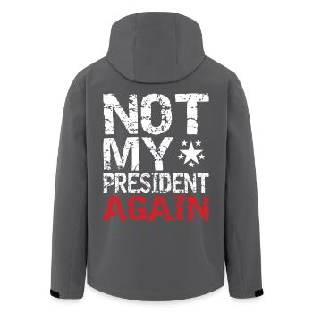 Not my president again. - Recycelte Männer Softshell-Jacke von Stanley/Stella - Anthrazit - Hinten - AI Model Male 185 light (185cm)