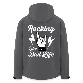Das Leben des Vaters rocken - Recycelte Männer Softshell-Jacke von Stanley/Stella - Anthrazit - Hinten - AI Model Male 185 light (185cm)