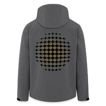 FUNKY DISCO SPACE SUPERNOVA - by toneyshirts.de - Recycelte Männer Softshell-Jacke von Stanley/Stella - Anthrazit - Hinten - AI Model Male 185 light (185cm)