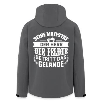 LANDWIRT / FARMER / BAUER / BERUF - Recycelte Männer Softshell-Jacke von Stanley/Stella - Anthrazit - Hinten - AI Model Male 185 light (185cm)
