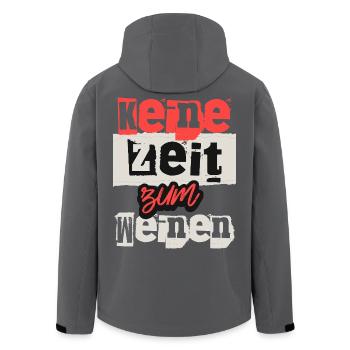 Keine Zeit zum Weinen - Recycelte Männer Softshell-Jacke von Stanley/Stella - Anthrazit - Hinten - AI Model Male 185 light (185cm)