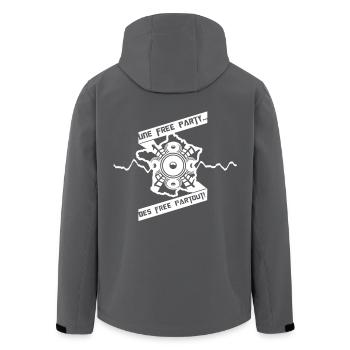Kostenlose überall! - Recycelte Männer Softshell-Jacke von Stanley/Stella - Anthrazit - Hinten - AI Model Male 185 light (185cm)