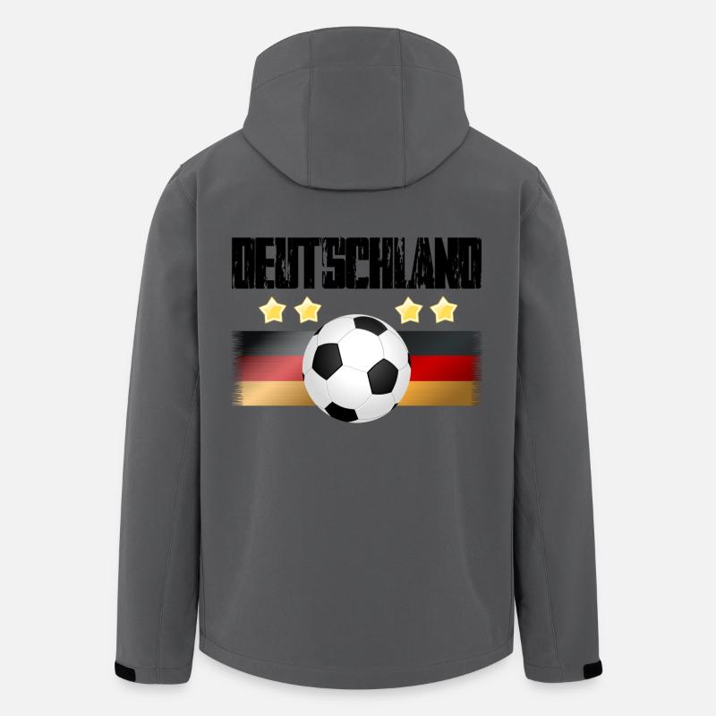 Fußball Deutschland - Recycelte Männer Softshell-Jacke von Stanley/Stella - Anthrazit