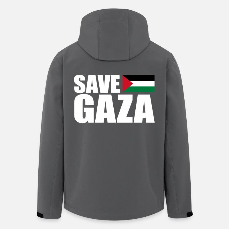 Save gaza - Recycelte Männer Softshell-Jacke von Stanley/Stella - Anthrazit