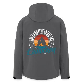 Eishockey - Recycelte Männer Softshell-Jacke von Stanley/Stella - Anthrazit - Hinten - AI Model Male 185 light (185cm)