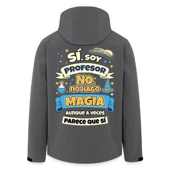 Ich bin Lehrer, ich mache keine Magie - Recycelte Männer Softshell-Jacke von Stanley/Stella - Anthrazit - Hinten - AI Model Male 185 light (185cm)