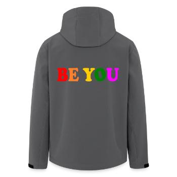 Be you - Recycelte Männer Softshell-Jacke von Stanley/Stella - Anthrazit - Hinten - AI Model Male 185 light (185cm)