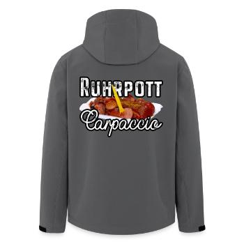 Currywurst Ruhrpott Carpaccio Bratwurst Geschenk - Recycelte Männer Softshell-Jacke von Stanley/Stella - Anthrazit - Hinten - AI Model Male 185 light (185cm)