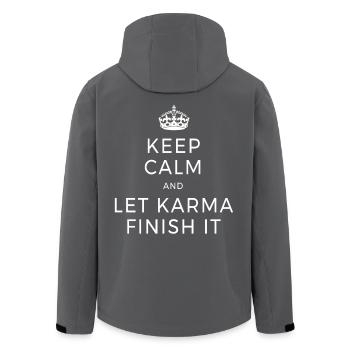 Keep Calm And Let Karma Finish It Yoga Liebe Zen - Recycelte Männer Softshell-Jacke von Stanley/Stella - Anthrazit - Hinten - AI Model Male 185 light (185cm)