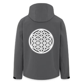 Lebensblume Flower Of Life Blume des Lebens Yoga - Recycelte Männer Softshell-Jacke von Stanley/Stella - Anthrazit - Hinten - AI Model Male 185 light (185cm)