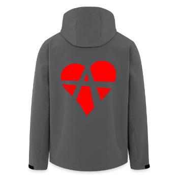 Beziehungsanarchie Symbol RA Relationship Anarchy - Recycelte Männer Softshell-Jacke von Stanley/Stella - Anthrazit - Hinten - AI Model Male 185 light (185cm)