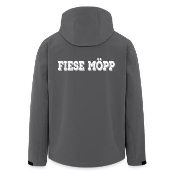Fiese Möpp Fieser Hund Kölsch Kölner Karneval Köln - Recycelte Männer Softshell-Jacke von Stanley/Stella - Anthrazit - Hinten - AI Model Male 185 light (185cm)