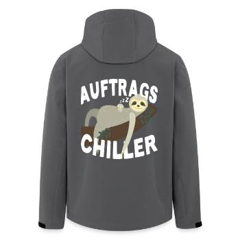 Auftragschiller Faultier Geschenk Auftrags Chiller - Recycelte Männer Softshell-Jacke von Stanley/Stella - Anthrazit - Hinten - AI Model Male 185 light (185cm)