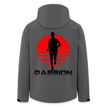 Runner - Veste softshell homme en polyester recyclé Stanley/Stella - charbon - Dos - AI Model Male 185 light (185cm)