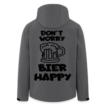 Don't worry, Beer happy for beer lover # - Men’s Recycled Softshell Jacket by Stanley/Stella - anthracite - Back - AI Model Male 185 light (185cm)