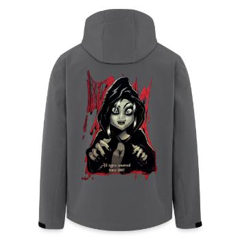 2 Vampire - Recycelte Männer Softshell-Jacke von Stanley/Stella - Anthrazit - Hinten - AI Model Male 185 light (185cm)