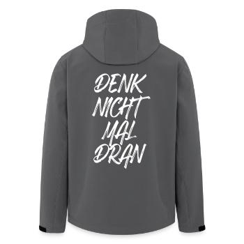 Denk Nicht Mal Dran Gegen Anmache Antisocial Nein - Recycelte Männer Softshell-Jacke von Stanley/Stella - Anthrazit - Hinten - AI Model Male 185 light (185cm)