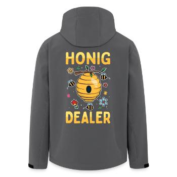 Honig Dealer Bienenzüchter Bienenflüsterer Bienen - Recycelte Männer Softshell-Jacke von Stanley/Stella - Anthrazit - Hinten - AI Model Male 185 light (185cm)