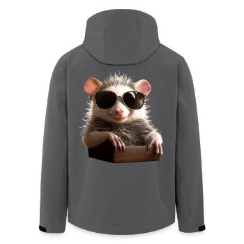 Opossum Beutelratte Didelphis Süße Opossums Possum - Recycelte Männer Softshell-Jacke von Stanley/Stella - Anthrazit - Hinten - AI Model Male 185 light (185cm)