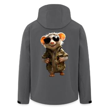 Opossum Beutelratte Didelphis Süße Opossums Possum - Recycelte Männer Softshell-Jacke von Stanley/Stella - Anthrazit - Hinten - AI Model Male 185 light (185cm)