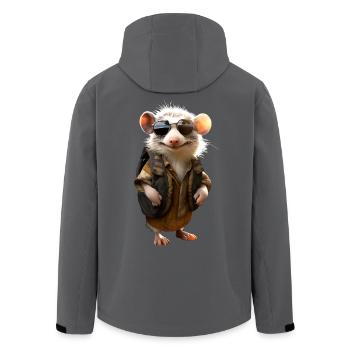 Opossum Beutelratte Didelphis Süße Opossums Possum - Recycelte Männer Softshell-Jacke von Stanley/Stella - Anthrazit - Hinten - AI Model Male 185 light (185cm)