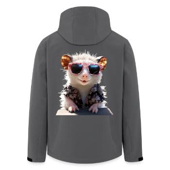 Opossum Beutelratte Didelphis Süße Opossums Possum - Recycelte Männer Softshell-Jacke von Stanley/Stella - Anthrazit - Hinten - AI Model Male 185 light (185cm)