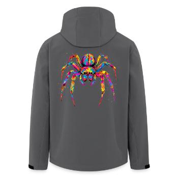 Spinne Vogelspinne Tarantel Liebe Arachnid Spinnen - Recycelte Männer Softshell-Jacke von Stanley/Stella - Anthrazit - Hinten - AI Model Male 185 light (185cm)