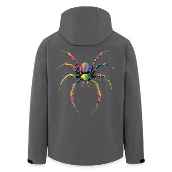 Spinne Vogelspinne Tarantel Liebe Arachnid Spinnen - Recycelte Männer Softshell-Jacke von Stanley/Stella - Anthrazit - Hinten - AI Model Male 185 light (185cm)