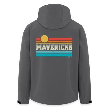 Mavericks Beach Kalifornien Retro Surf Trip Surfer - Recycelte Männer Softshell-Jacke von Stanley/Stella - Anthrazit - Hinten - AI Model Male 185 light (185cm)