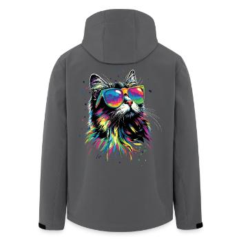 Perserkatze Perser Katze Persian Cat Süße Katzen - Recycelte Männer Softshell-Jacke von Stanley/Stella - Anthrazit - Hinten - AI Model Male 185 light (185cm)