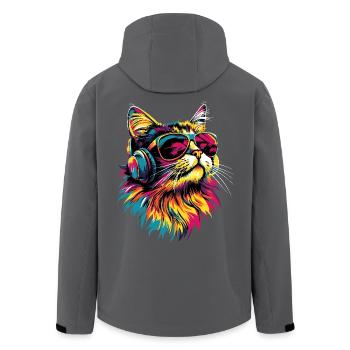 Perserkatze Perser Katze Persian Cat Süße Katzen - Recycelte Männer Softshell-Jacke von Stanley/Stella - Anthrazit - Hinten - AI Model Male 185 light (185cm)