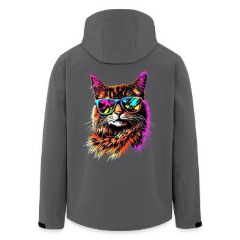 Savannah Katze Cat Mama Süße Serval Leopard Katzen - Recycelte Männer Softshell-Jacke von Stanley/Stella - Anthrazit - Hinten - AI Model Male 185 light (185cm)