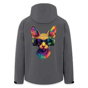 Savannah Katze Cat Mama Süße Serval Leopard Katzen - Recycelte Männer Softshell-Jacke von Stanley/Stella - Anthrazit - Hinten - AI Model Male 185 light (185cm)