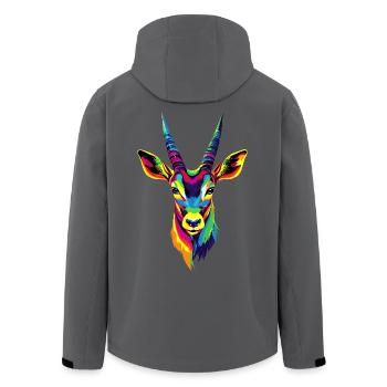 Antilope Kudu Gazelle Afrika Serengeti Antilopen - Recycelte Männer Softshell-Jacke von Stanley/Stella - Anthrazit - Hinten - AI Model Male 185 light (185cm)