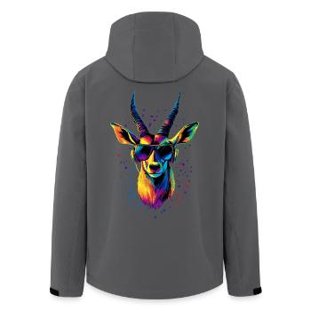 Antilope Kudu Gazelle Afrika Serengeti Antilopen - Recycelte Männer Softshell-Jacke von Stanley/Stella - Anthrazit - Hinten - AI Model Male 185 light (185cm)