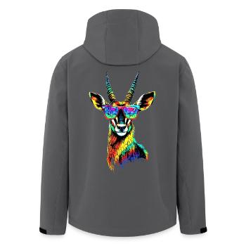 Antilope Kudu Gazelle Afrika Serengeti Antilopen - Recycelte Männer Softshell-Jacke von Stanley/Stella - Anthrazit - Hinten - AI Model Male 185 light (185cm)