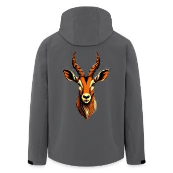 Antilope Kudu Gazelle Afrika Serengeti Antilopen - Recycelte Männer Softshell-Jacke von Stanley/Stella - Anthrazit - Hinten - AI Model Male 185 light (185cm)