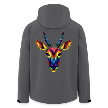 Antilope Kudu Gazelle Afrika Serengeti Antilopen - Recycelte Männer Softshell-Jacke von Stanley/Stella - Anthrazit - Hinten - AI Model Male 185 light (185cm)
