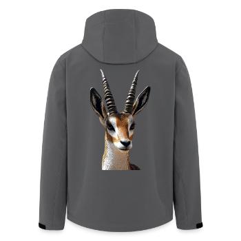 Antilope Kudu Gazelle Afrika Serengeti Antilopen - Recycelte Männer Softshell-Jacke von Stanley/Stella - Anthrazit - Hinten - AI Model Male 185 light (185cm)