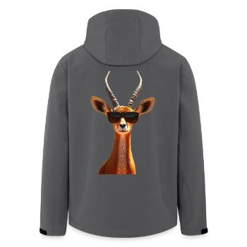 Antilope Kudu Gazelle Afrika Serengeti Antilopen - Recycelte Männer Softshell-Jacke von Stanley/Stella - Anthrazit - Hinten - AI Model Male 185 light (185cm)