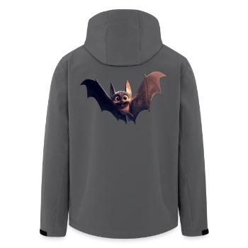 Fledermaus Flughund Vampir Bat Süße Fledemäuse - Recycelte Männer Softshell-Jacke von Stanley/Stella - Anthrazit - Hinten - AI Model Male 185 light (185cm)