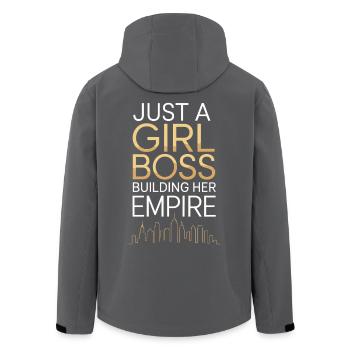 Just A Girl Building Empire Unternehmerin Chefin - Recycelte Männer Softshell-Jacke von Stanley/Stella - Anthrazit - Hinten - AI Model Male 185 light (185cm)