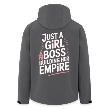 Just A Girl Building Empire Unternehmerin Chefin - Recycelte Männer Softshell-Jacke von Stanley/Stella - Anthrazit - Hinten - AI Model Male 185 light (185cm)
